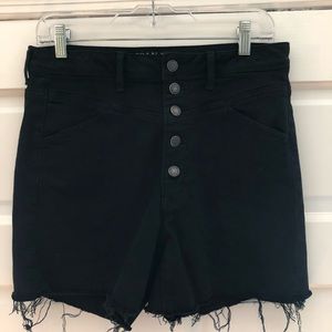 high waisted black shorts